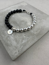 將圖片載入圖庫檢視器 Half Crystal Bead Disc Charm Bracelet