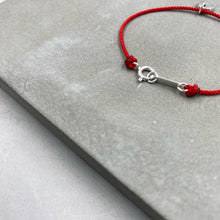 將圖片載入圖庫檢視器 Stone Charm Silver String Bracelet