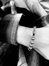 將圖片載入圖庫檢視器 Iridescent Bead 8mm Half Crystal Disc Charm Bracelet