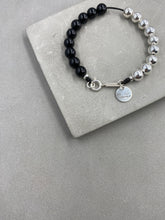 將圖片載入圖庫檢視器 Iridescent Bead 8mm Half Crystal Disc Charm Bracelet