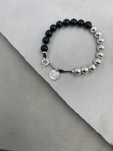 將圖片載入圖庫檢視器 Iridescent Bead 8mm Half Crystal Disc Charm Bracelet