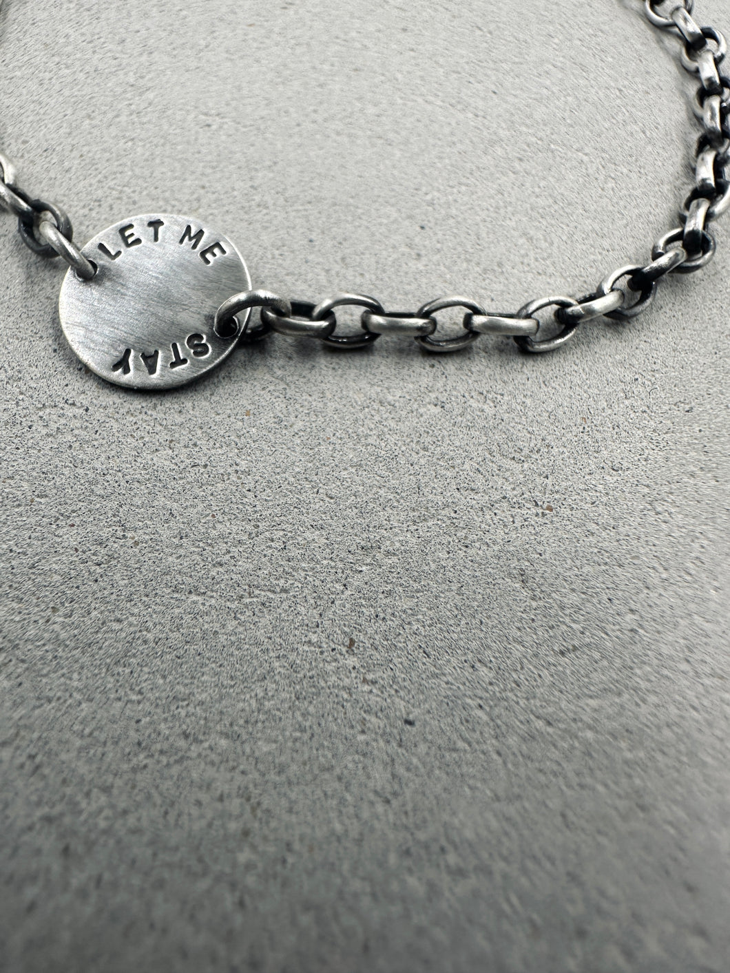 Let me stay Disc Charm Bracelet
