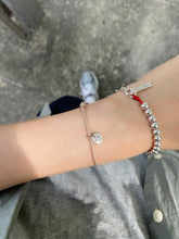 將圖片載入圖庫檢視器 Stone Charm Silver String Bracelet
